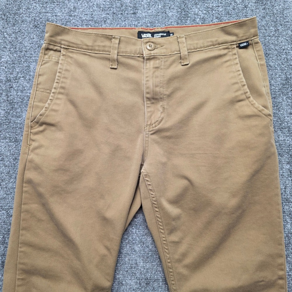 Vans Chino Pants Mens 32 Khaki Slim Fit Stretch Skate Streetwear Casual Workwear - Picture 7 of 15